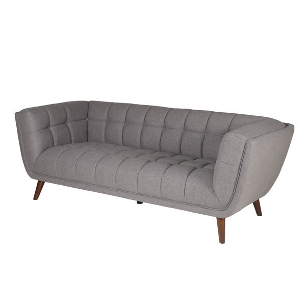 Canapé 3 places en tissu gris foncé