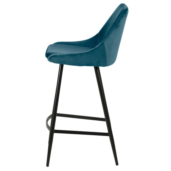 Chaise de bar velours bleu