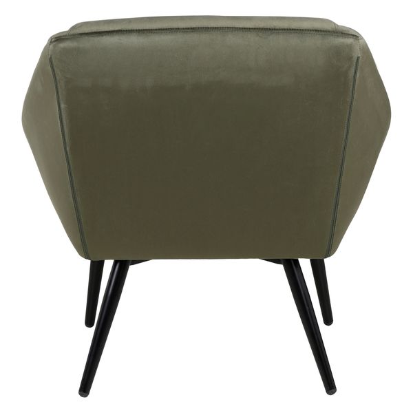 Fauteuil velours vert foncé