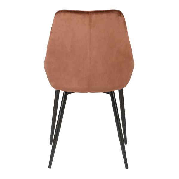 Chaise en velours marron