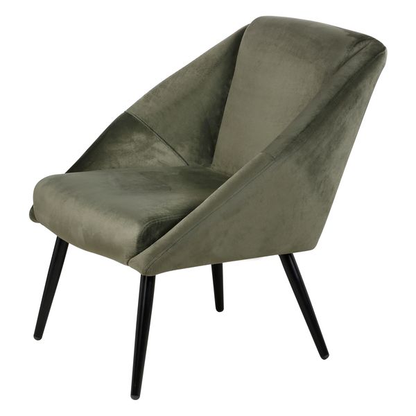 Fauteuil velours vert foncé