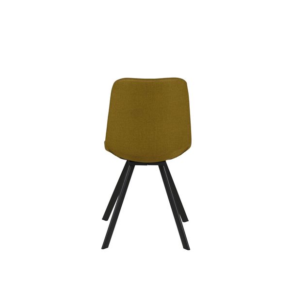 Chaise en tissu jaune