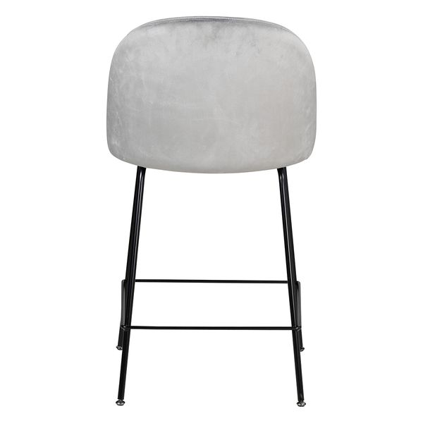 Chaise snack velours gris clair