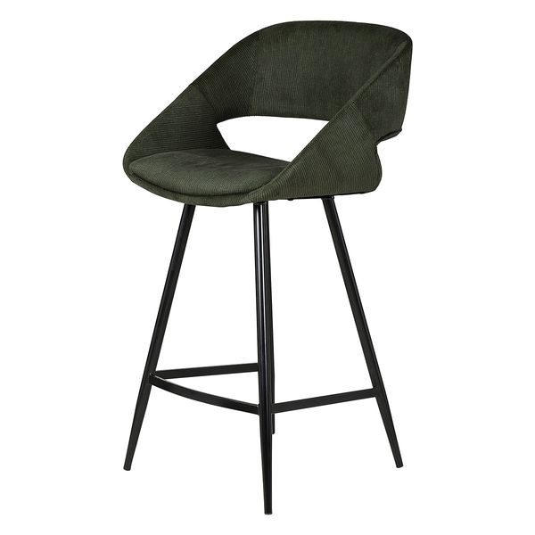 Chaise snack velours côtelé vert foncé