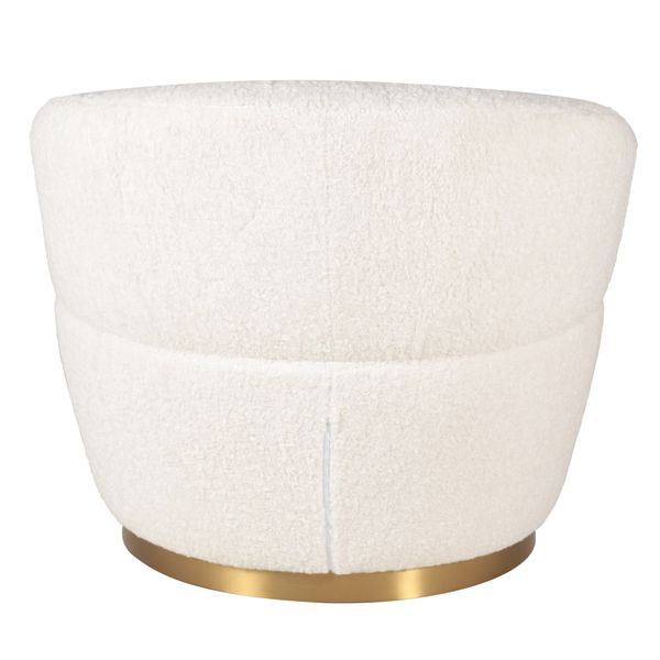 Fauteuil écru effet mohair