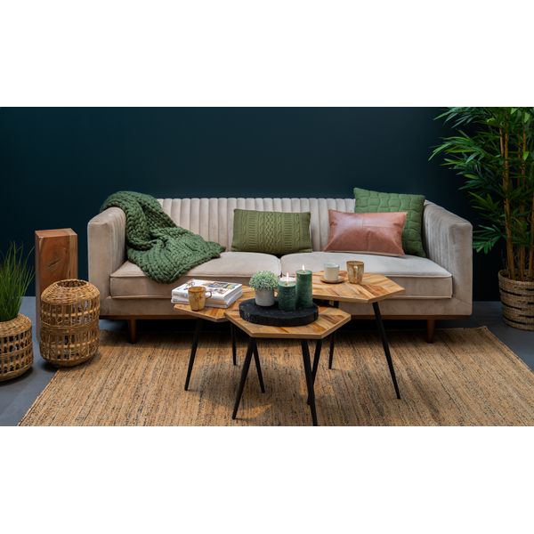 Coussin kaki 45 x 45 cm Sohan