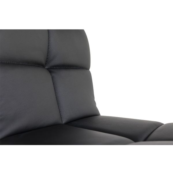 Chaise snack noir pieds chêne - agathe