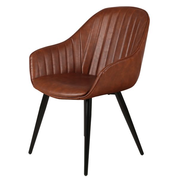 Fauteuil PU marron