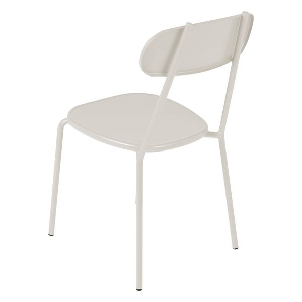 Chaise repas outdoor métal beige