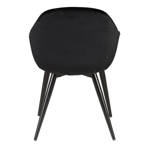 Fauteuil en velours noir