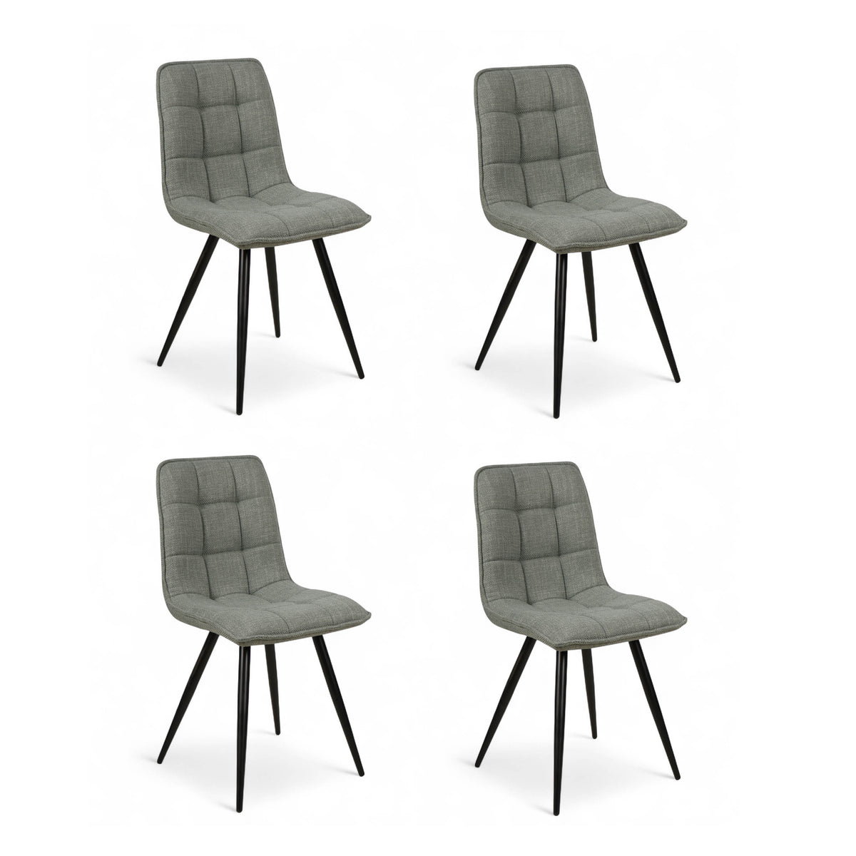 Chaise repas tissu vert