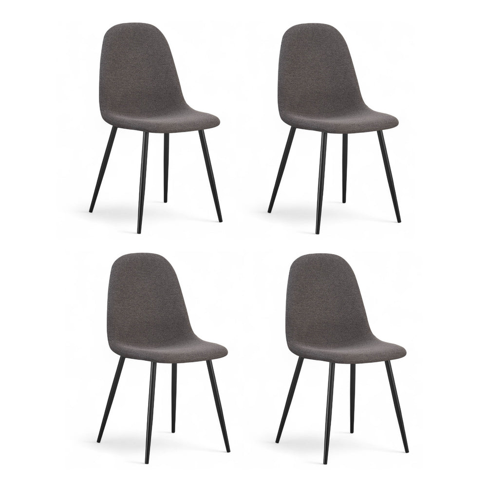 Chaise repas tissu vert foncé