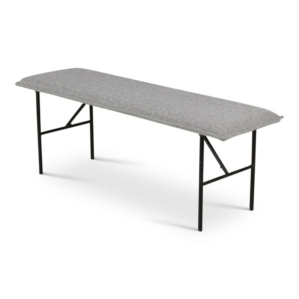 Banc tissu gris clair