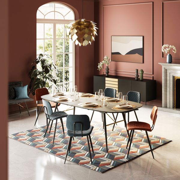 Tapis bleu 160 cm