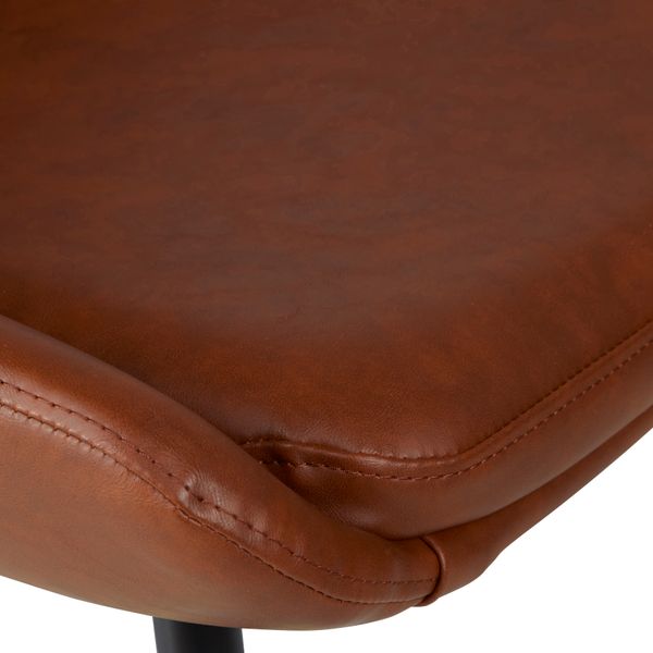 Chaise en PU marron