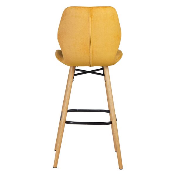 Chaise snack tissu soft touch moutarde