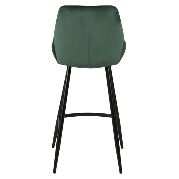 Chaise snack velours verte foncée