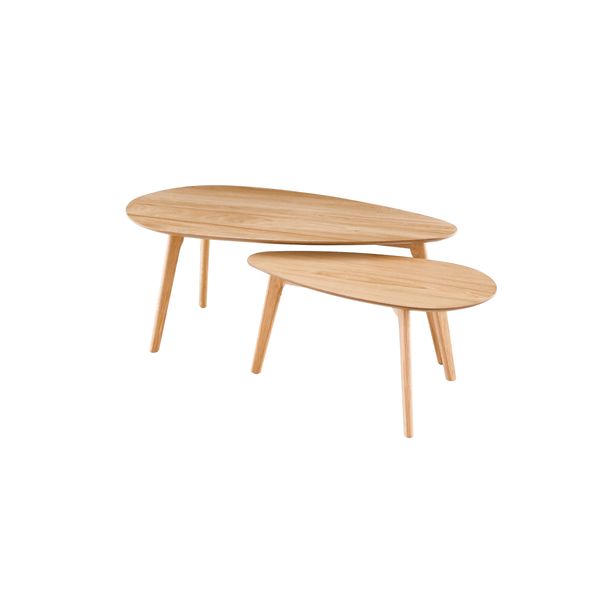 Tables basses gig. naturelles (set de 2)