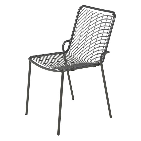 Chaise repas outdoor métal anthracite