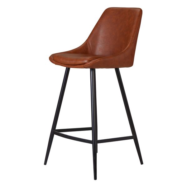 Chaise snack en PU marron