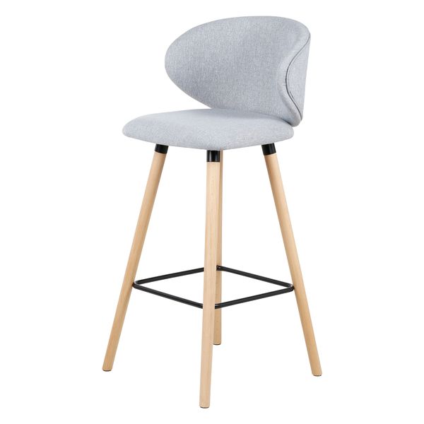 Chaise de bar tissu gris clair