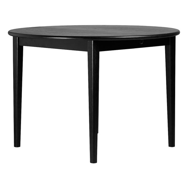 Table repas 110cm avec allonge chêne noir