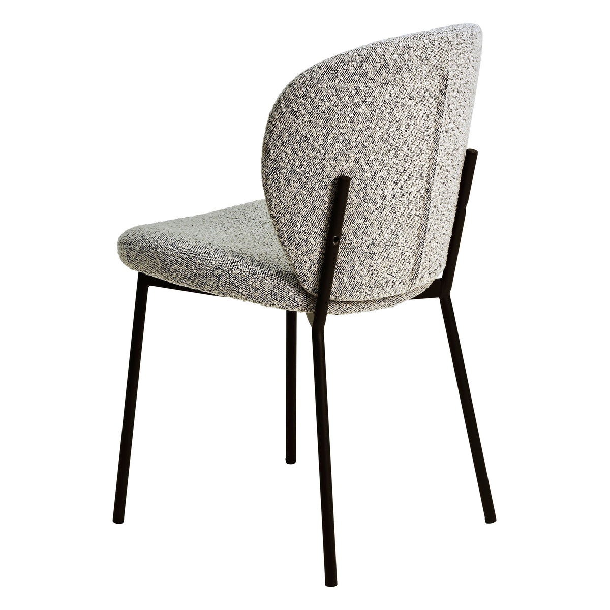 Chaise repas effet laine bouclette grise