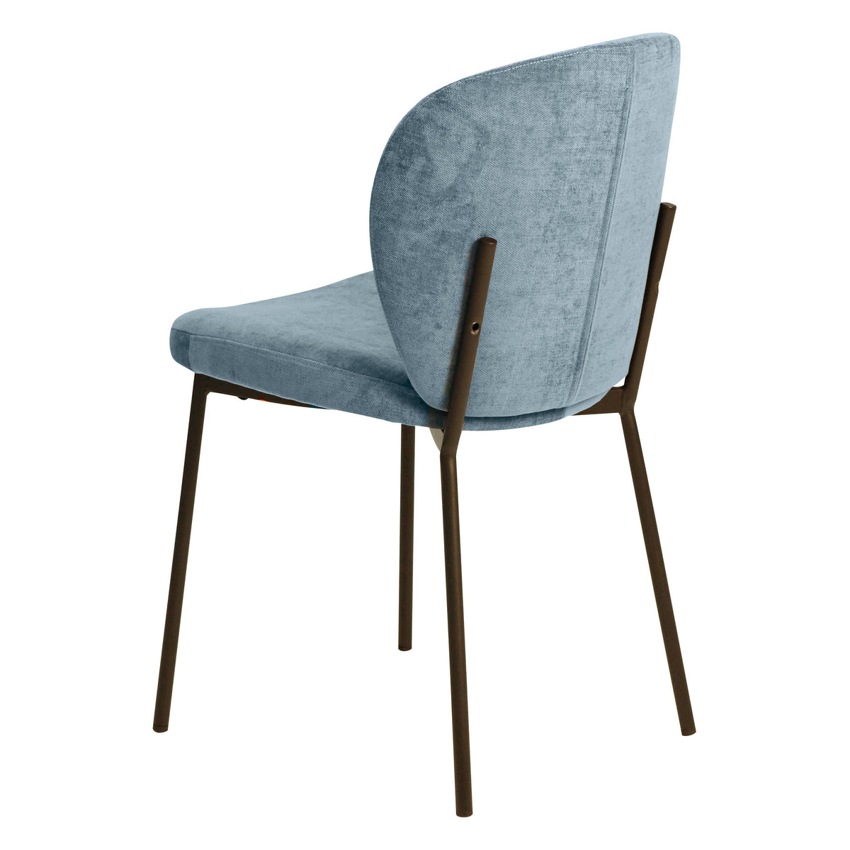 Chaise repas tissu bleu foncé