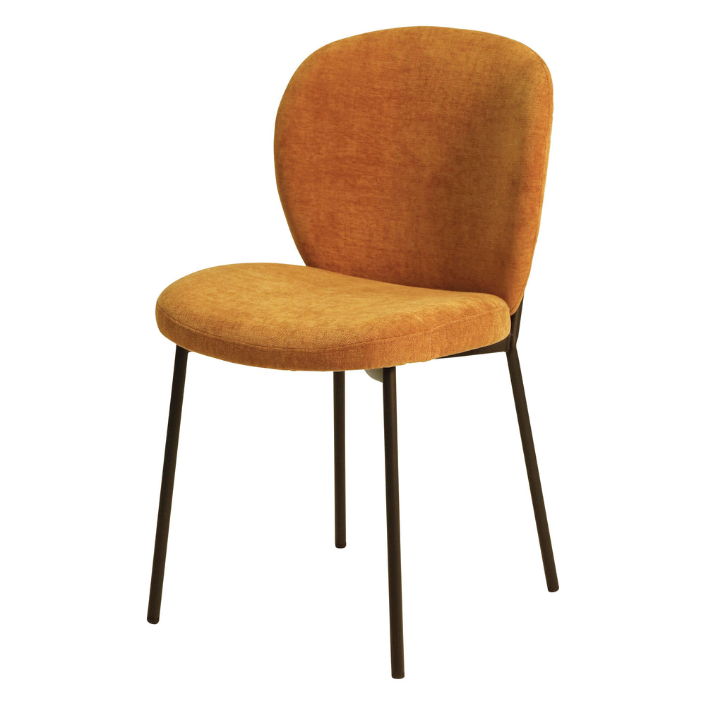 Chaise repas tissu cuivre