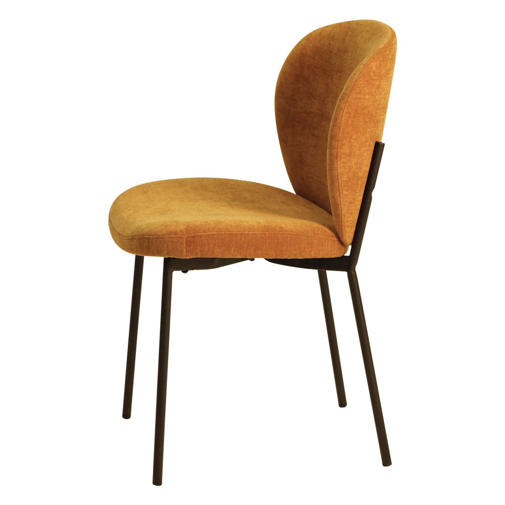 Chaise repas tissu cuivre