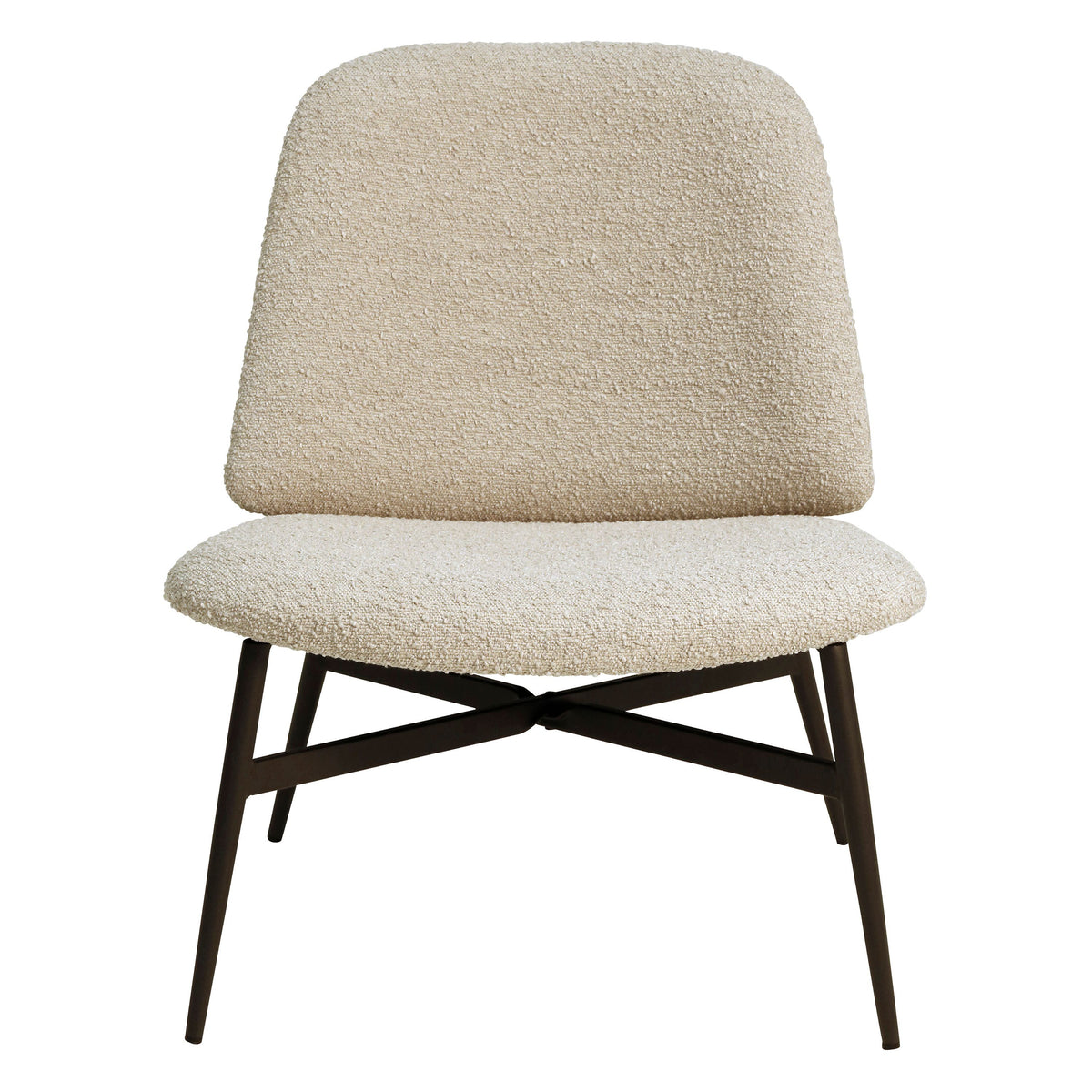 Fauteuil effet laine bouclette sable
