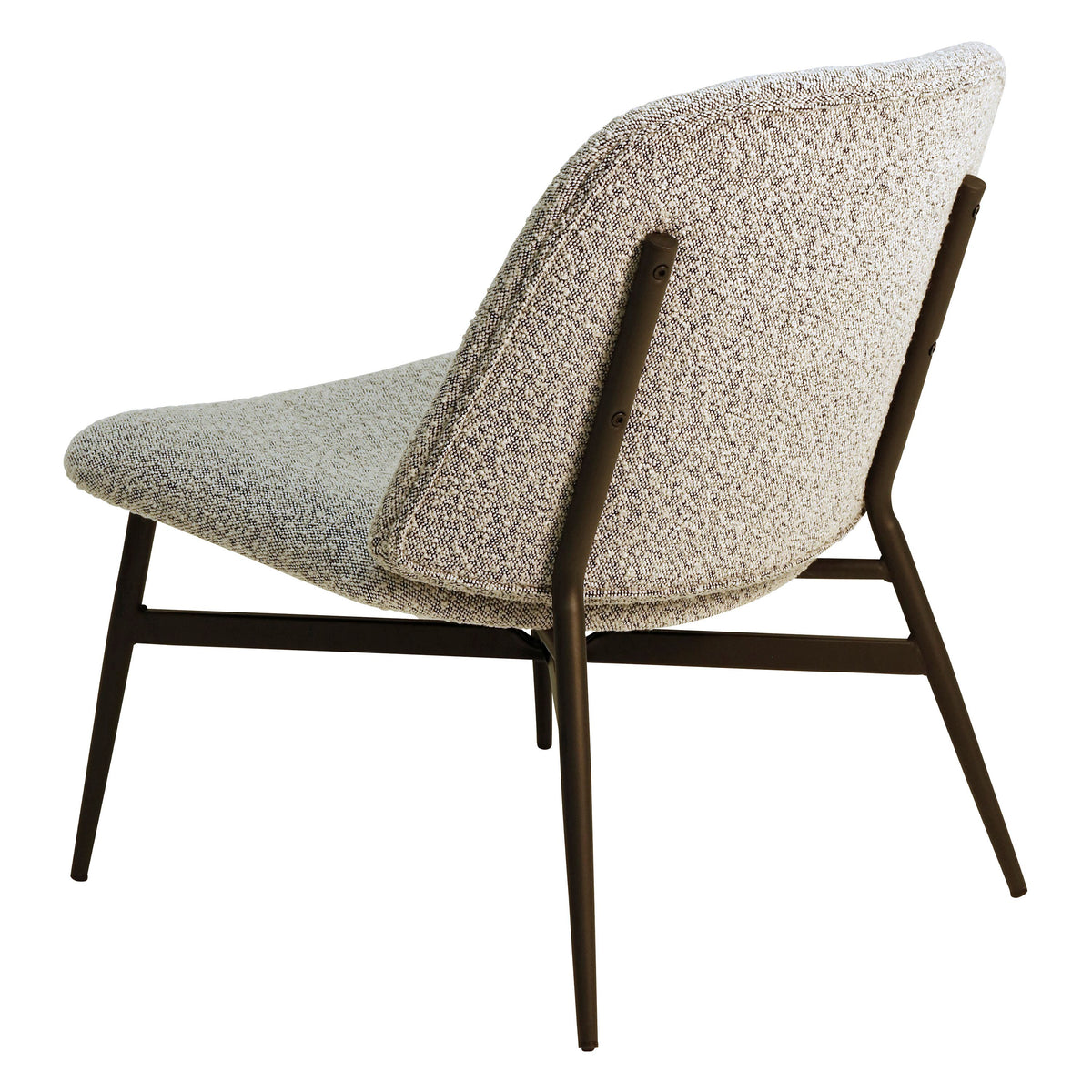 Fauteuil effet laine bouclette grise
