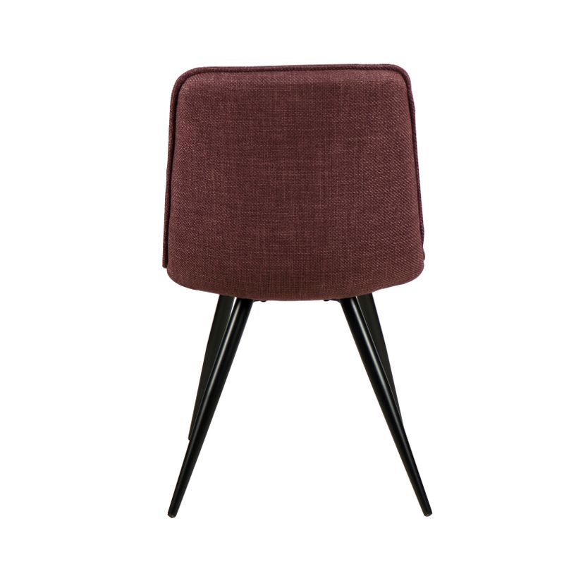 Chaise repas tissu pourpre (lot de 4)