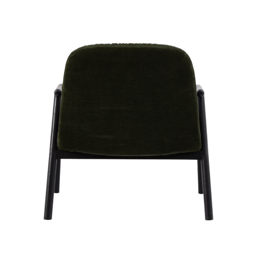 Fauteuil avec accoudoir en tissu vert foncé