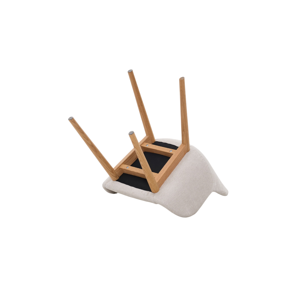 Chaise repas tissu beige