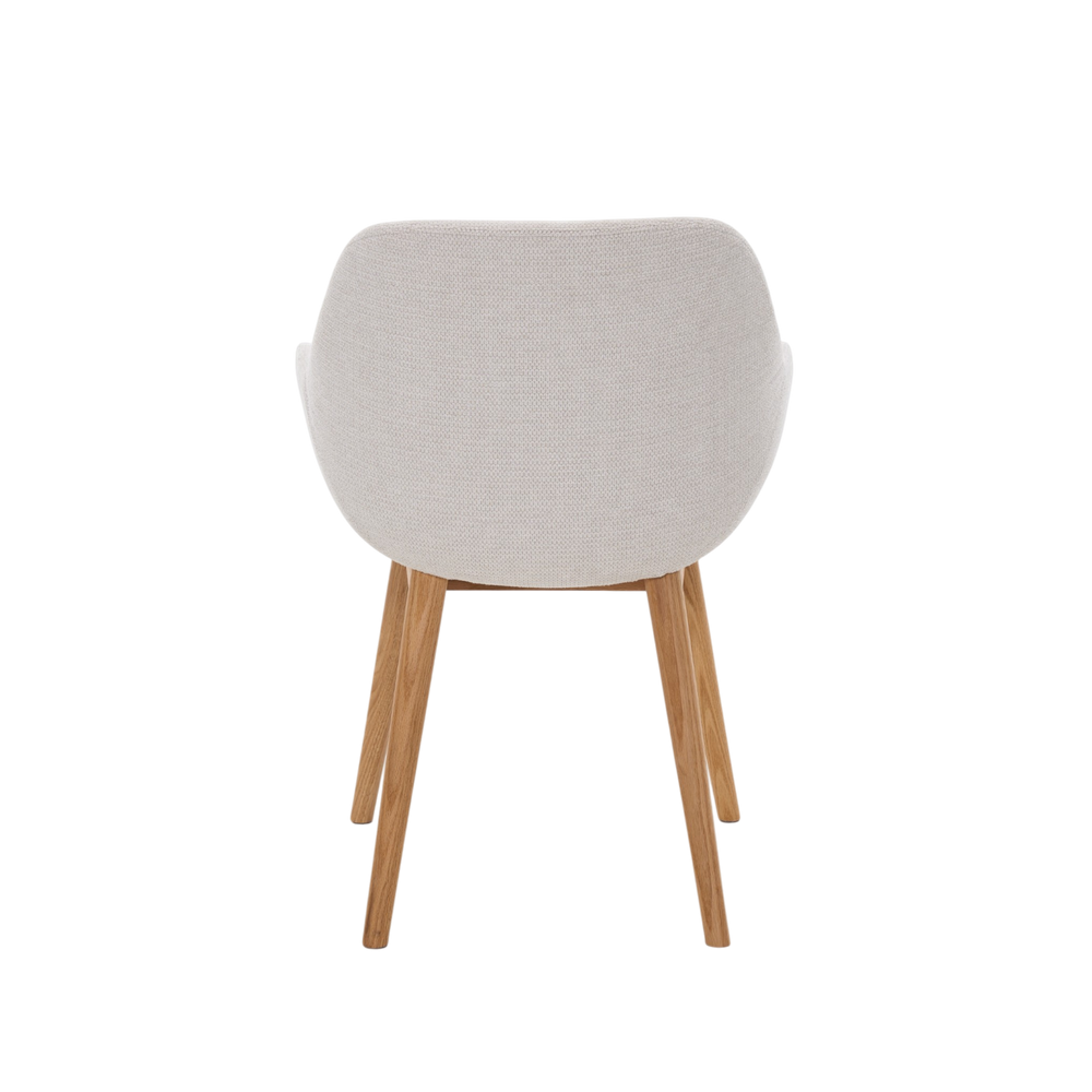 Chaise repas tissu beige