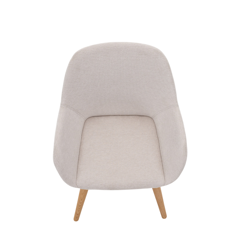 Chaise repas tissu beige