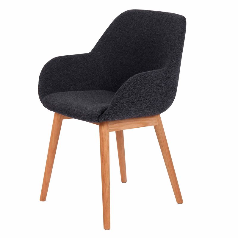 Chaise repas tissu bleu foncé
