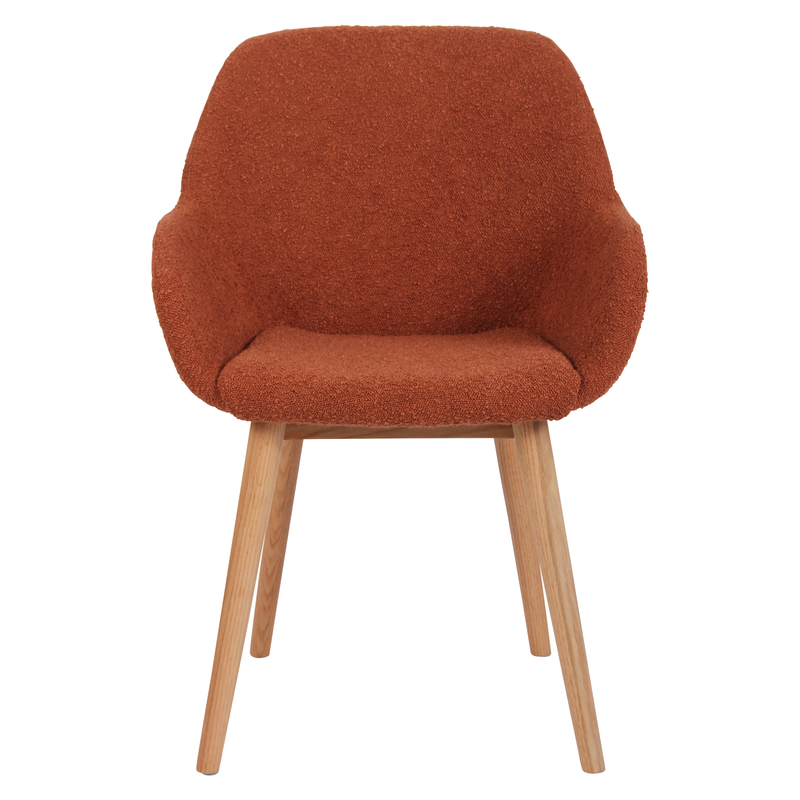 Chaise repas effet laine boucletteTerracotta