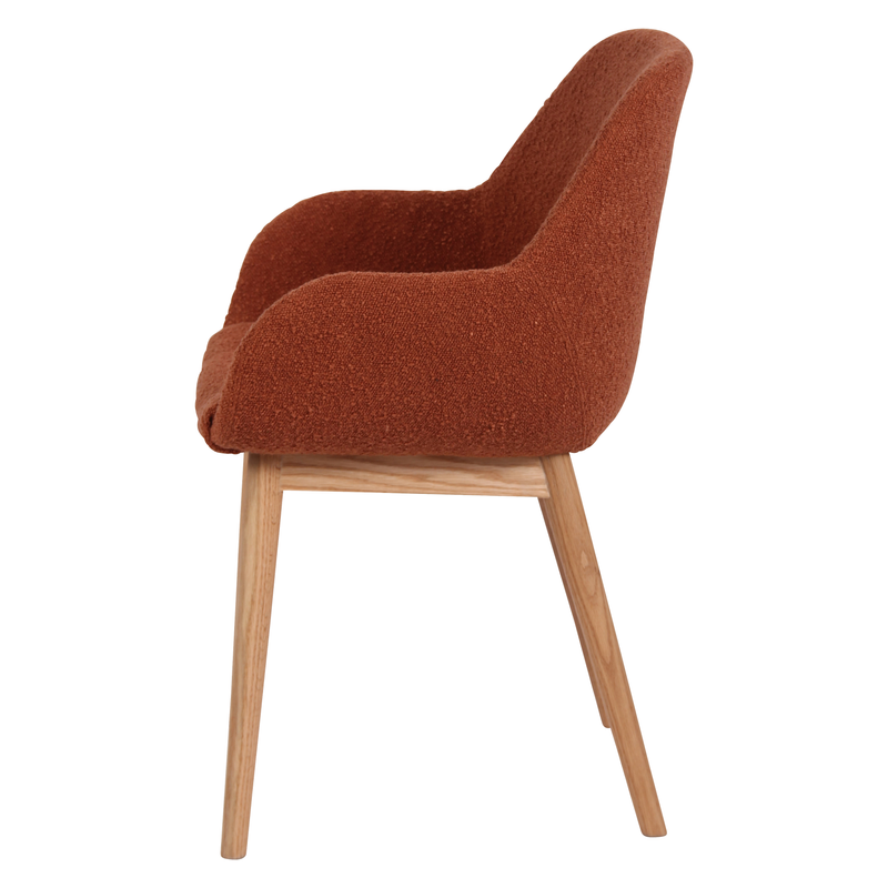 Chaise repas effet laine boucletteTerracotta
