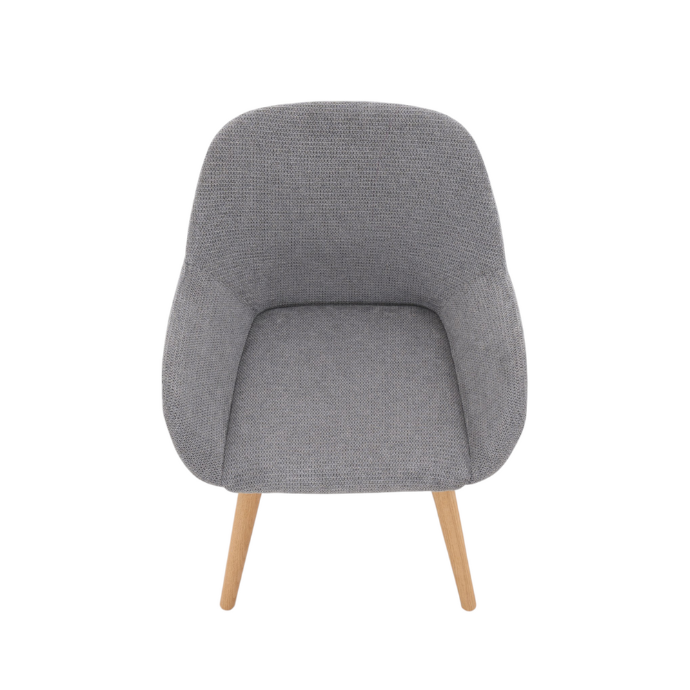 Chaise repas tissu gris clair
