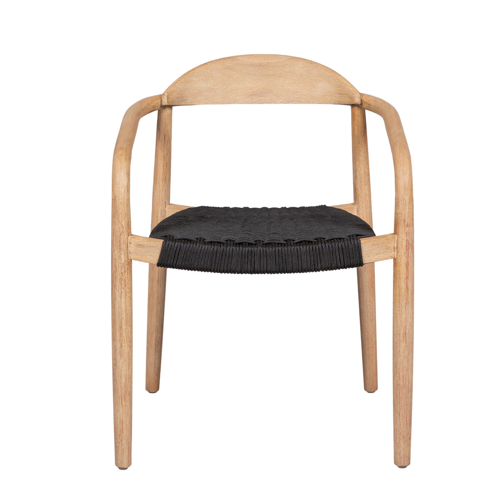 Chaise repas Eucalyptus et corde noire