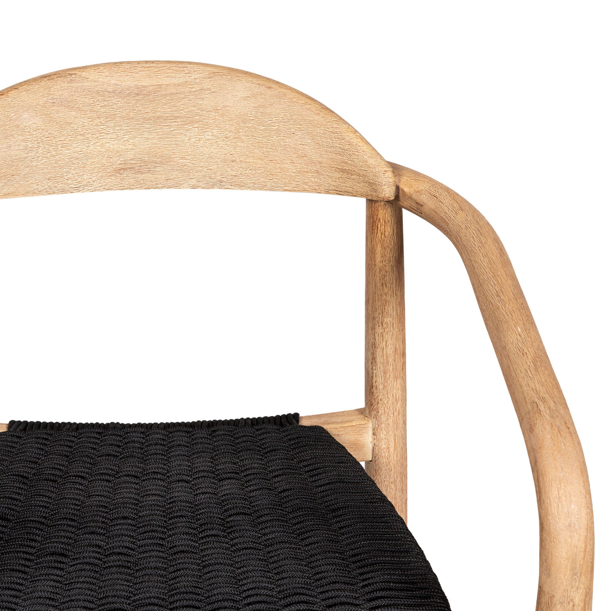 Chaise repas Eucalyptus et corde noire