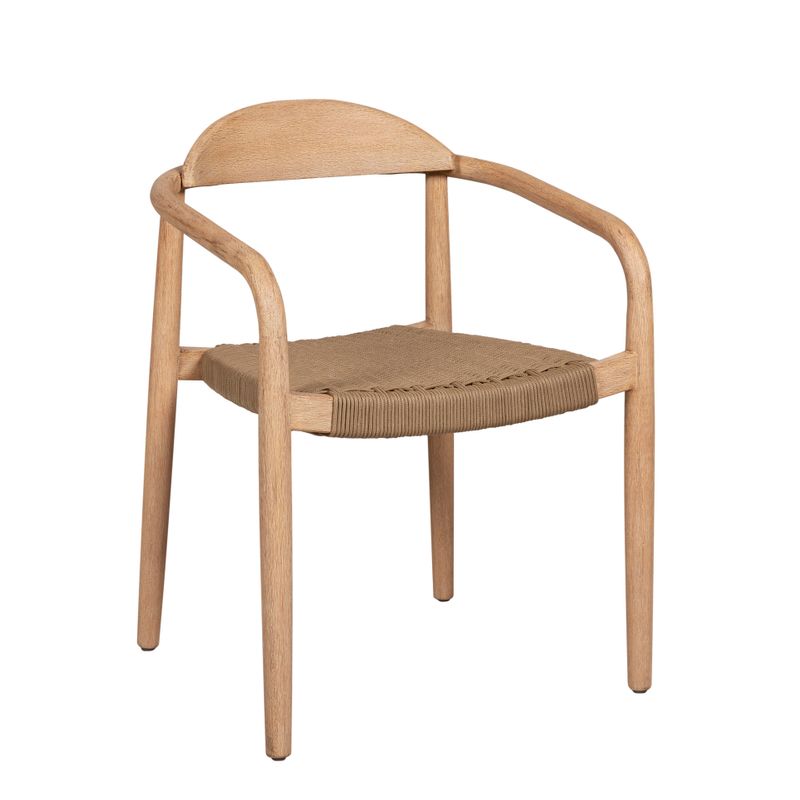 Chaise repas Eucalyptus et corde sable
