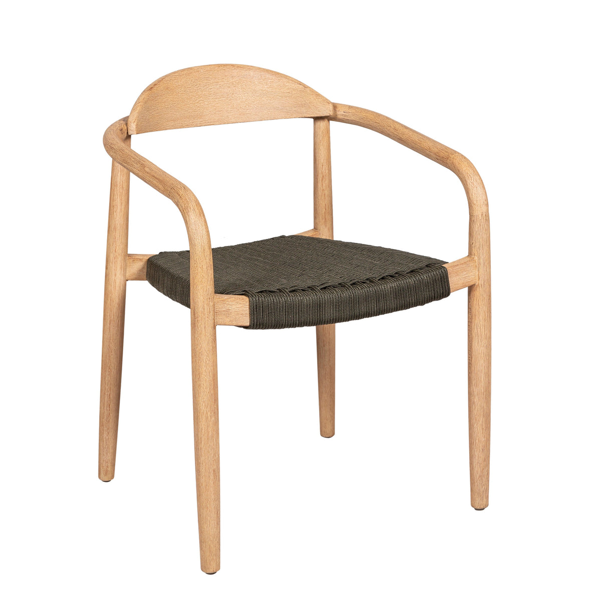 Chaise repas Eucalyptus et corde kaki