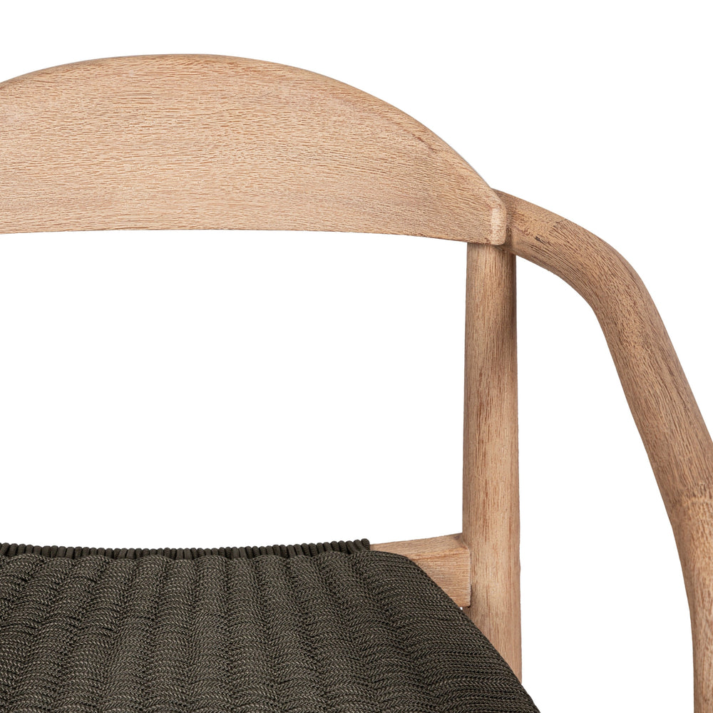 Chaise repas Eucalyptus et corde kaki