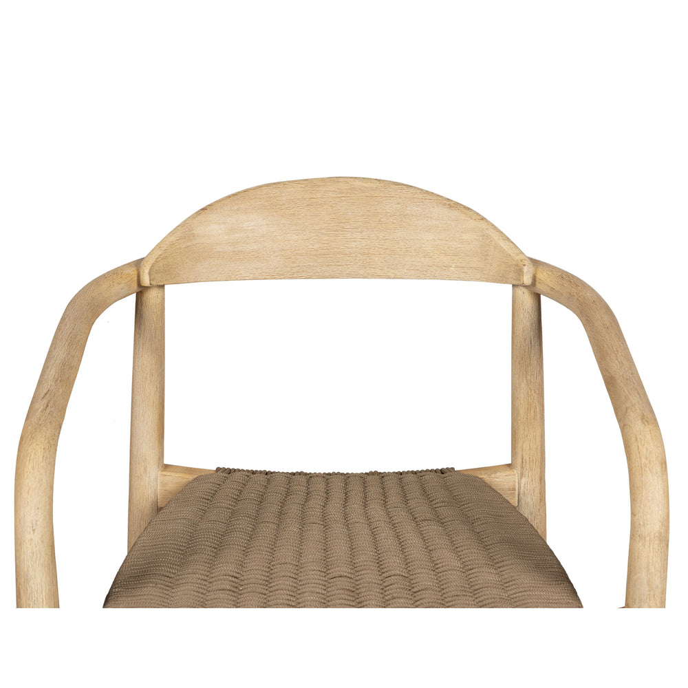Chaise snack Eucalyptus et corde sable