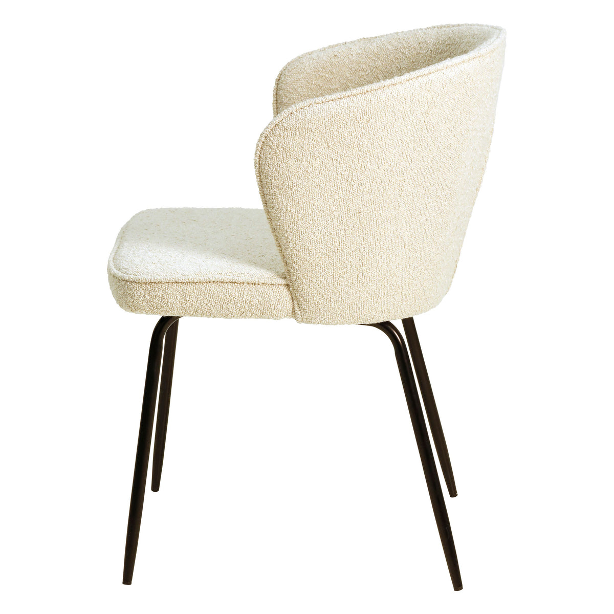 Chaise repas effet laine bouclette sable