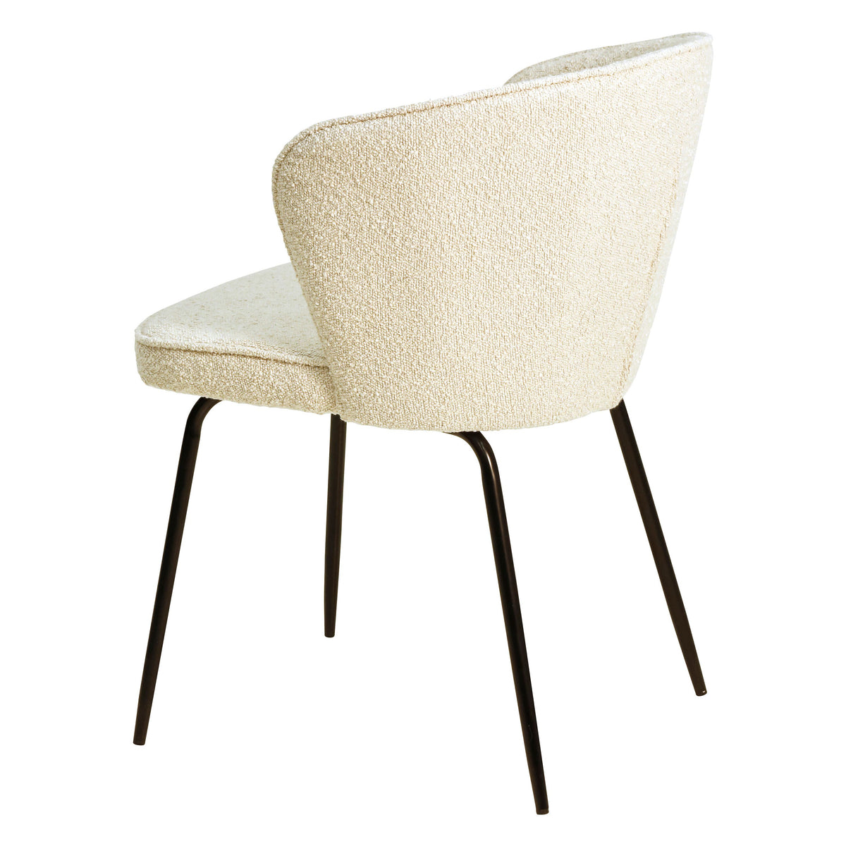 Chaise repas effet laine bouclette sable