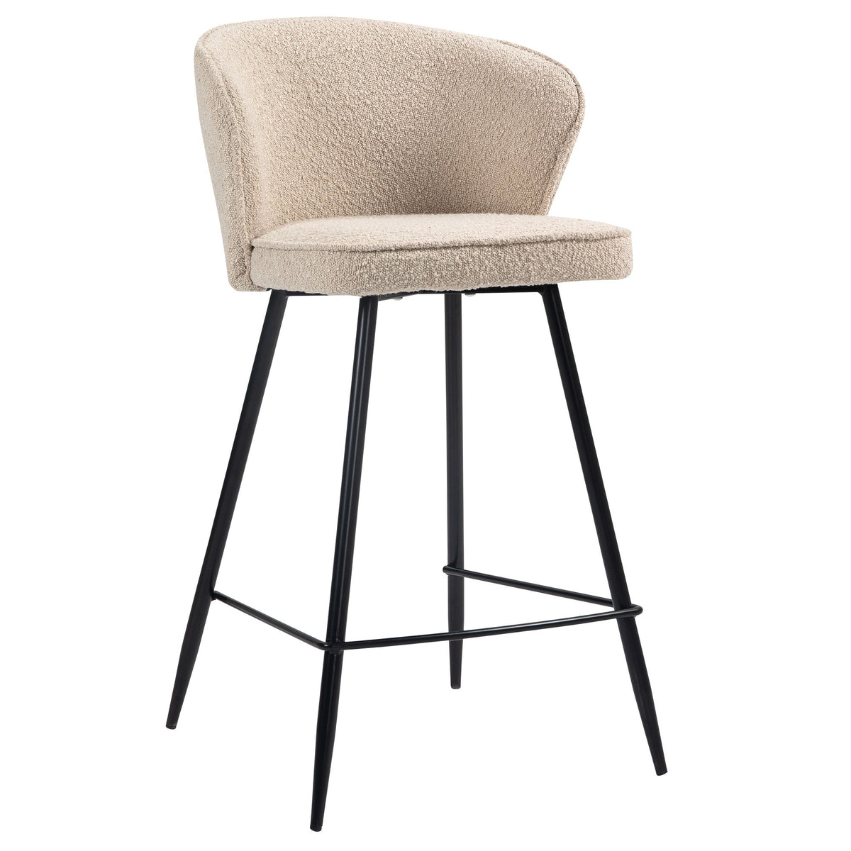 Chaise snack effet laine bouclette sable